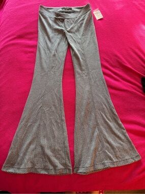 Free People Women’s Black & White Chevron Flare Pants